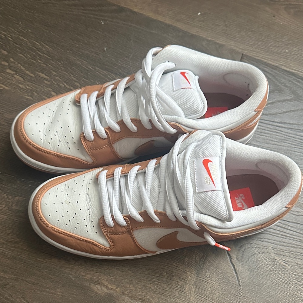 Nike White and Tan Sneakers